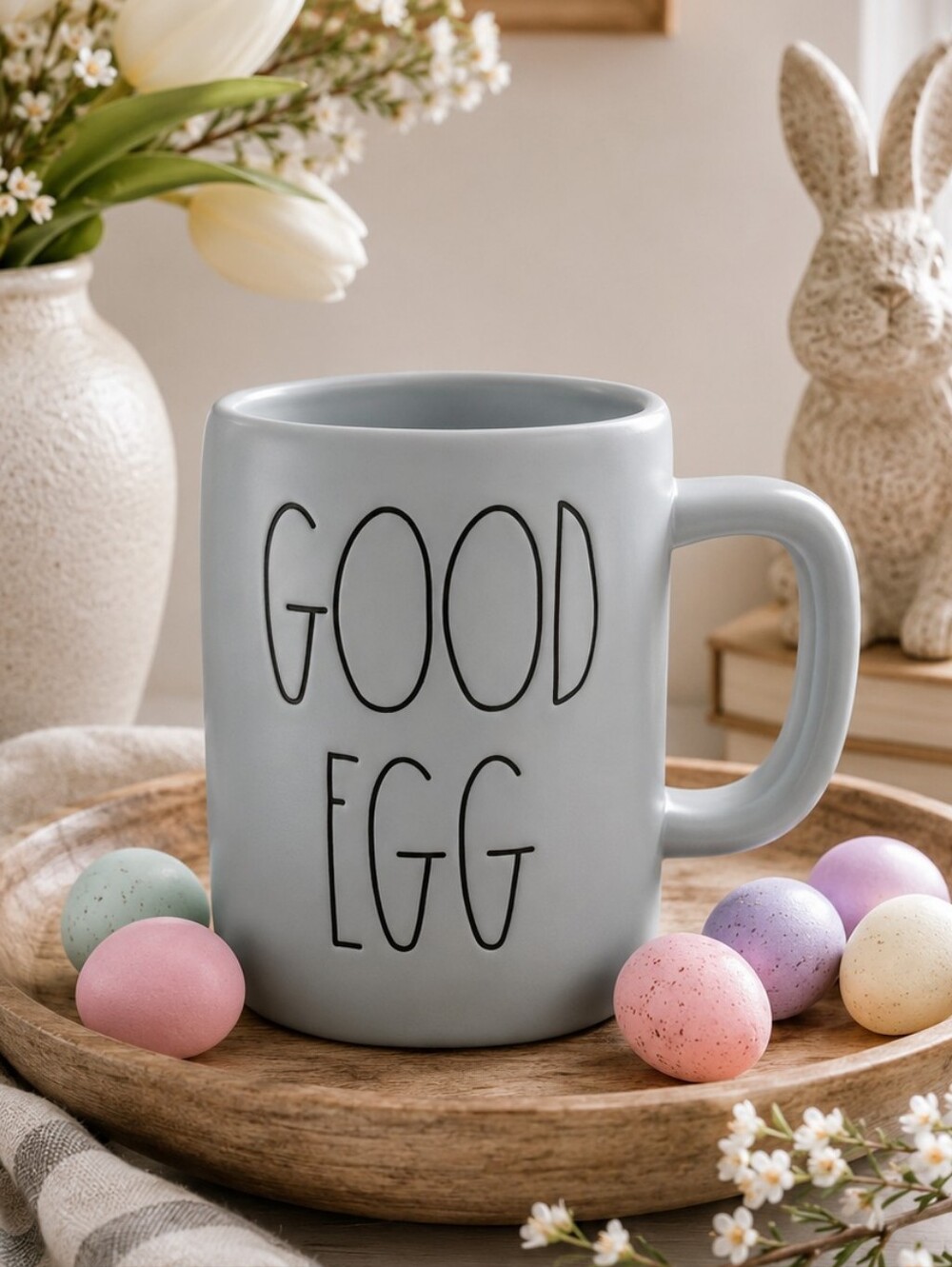 RAE DUNN Easter "Good Egg" Coffee Mug in Robin's Egg Blue - NEW